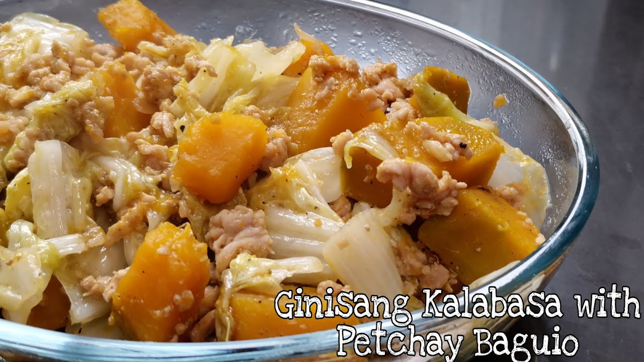 GINISANG KALABASA WITH PETCHAY BAGUIO || SIMPLENG ULAM || PINOU ULAM || AMY GUEVARRA