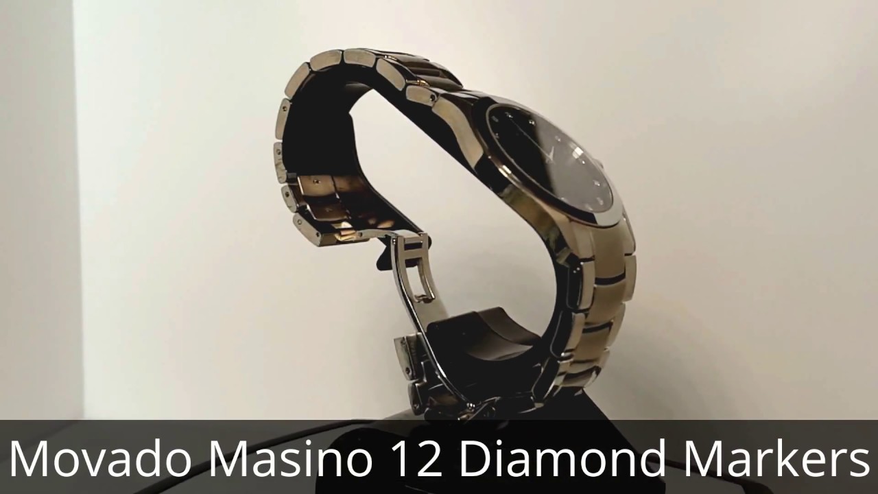 Movado Masino 12 Diamond Hour Markers Retail $1250.00