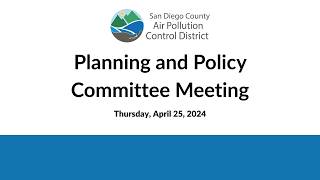 APCD Planning and Policy Committee Meeting