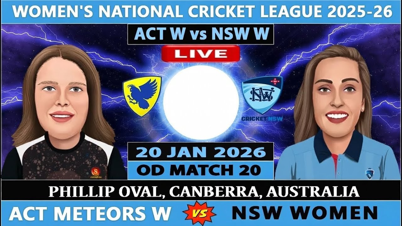 NSW Women vs ACT Meteors Women | NSW-W vs ACT-W Live | Womens National Cricket League 2025-26 Live