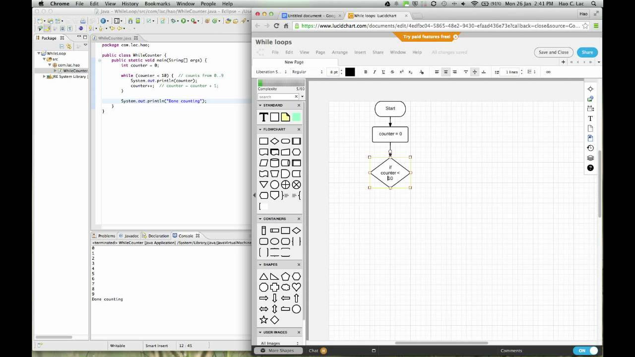 flowchart while  2022  08 While loop and flowchart