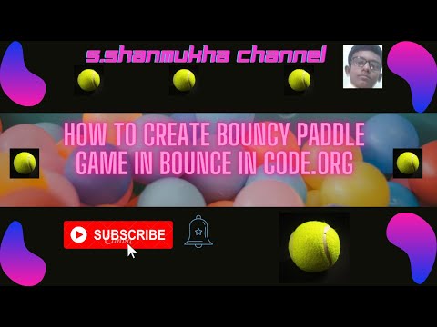 how to create bouncy paddle game in  bounce in code.org.