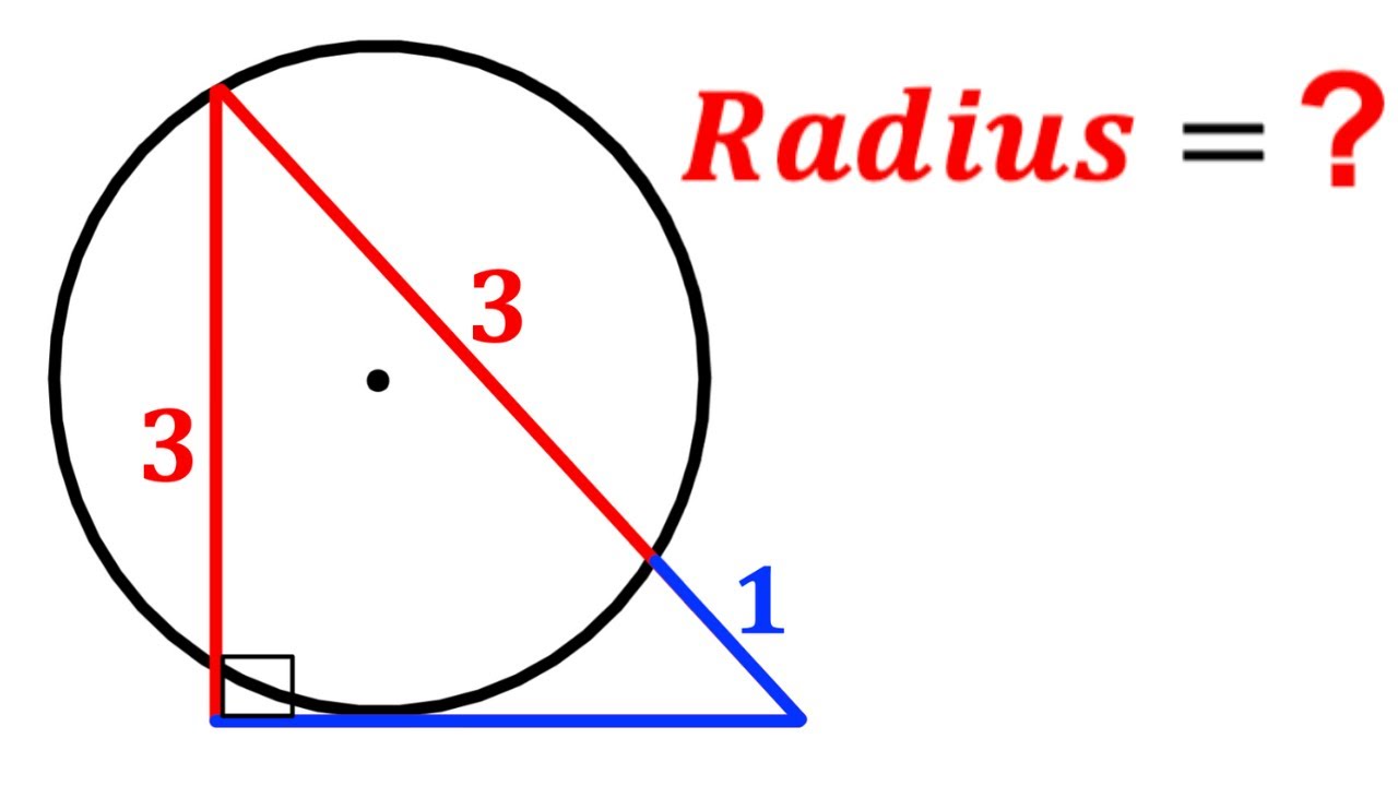Can you find the Radius of the Circle? | (Right Triangle) | #math #maths | #geometry