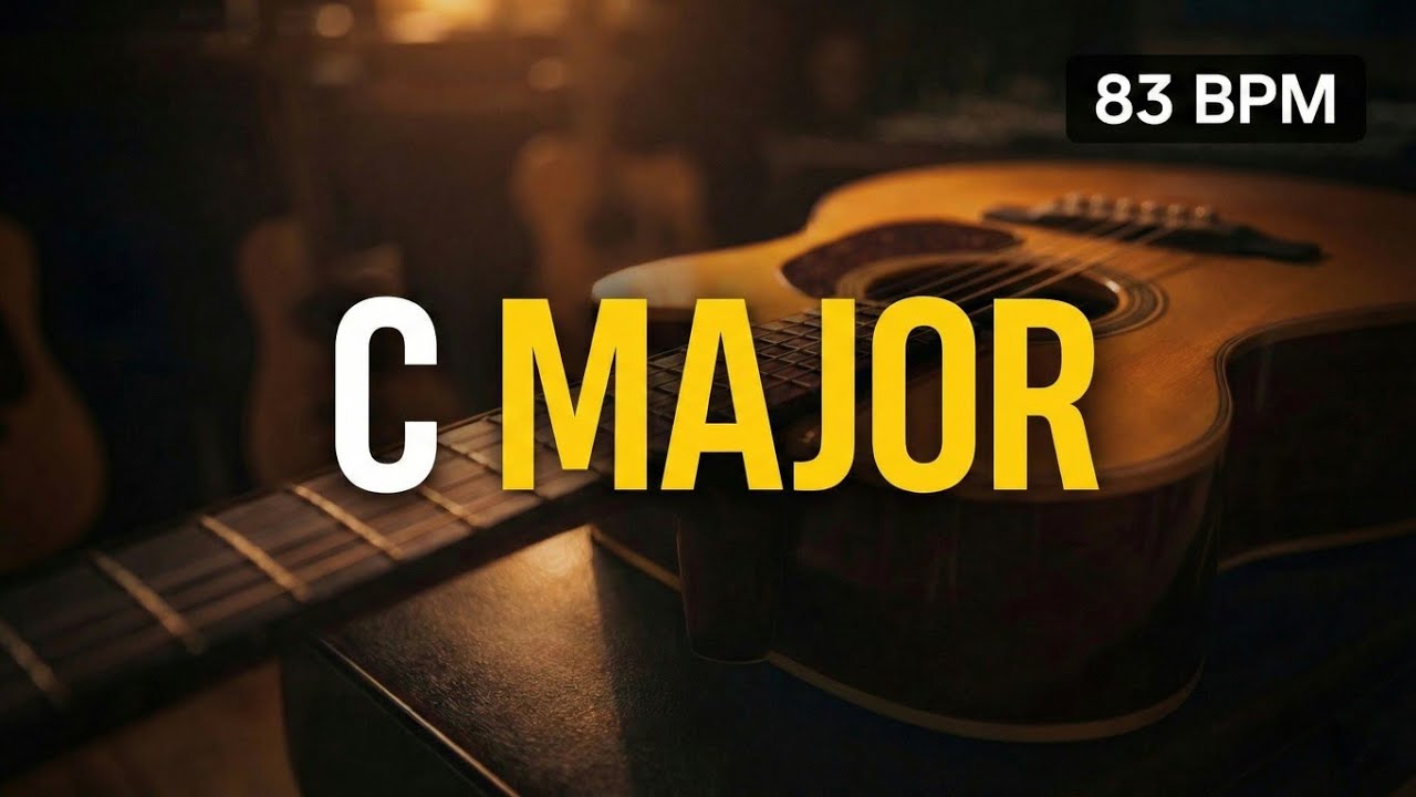 Beautiful Guitar Backing Track in C Major | 83 BPM | C G Am F Jam Track