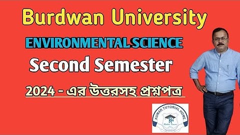ENVIRONMENTAL SCIENCE/SECOND SEMESTER/BURDWAN UNIVERSITY