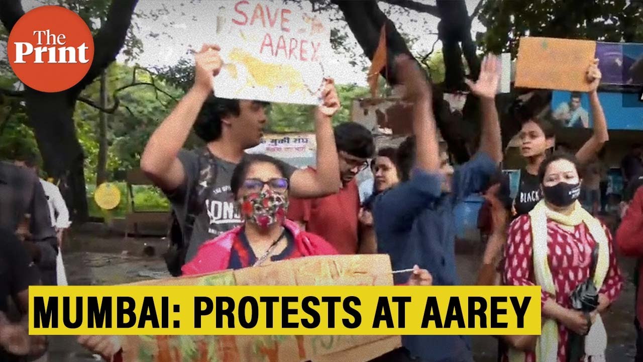 Mumbai: Protests at Aarey, Goregaon against the metro car shed project