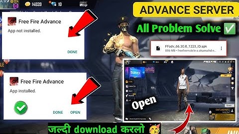 Free Fire Advance Server There Was A Problem Parsing The Package | Advance Server App Not Installed