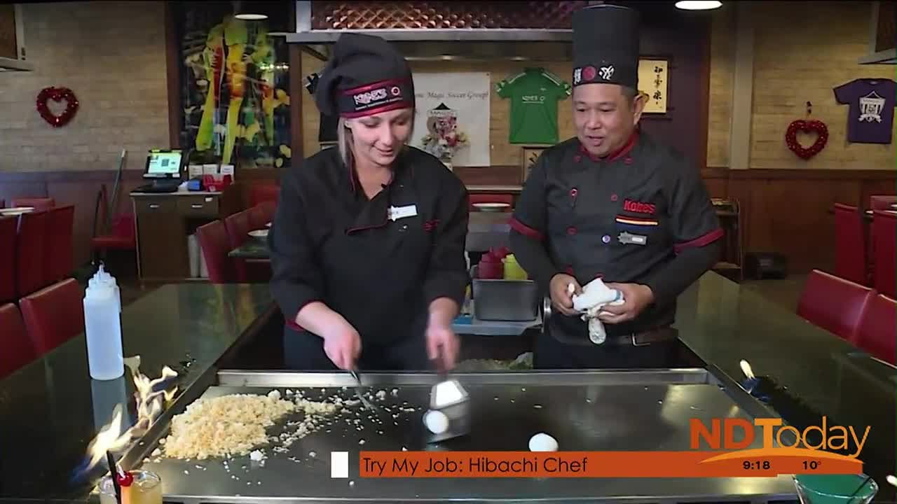 ND Today Try My Job Hibachi Chef YouTube
