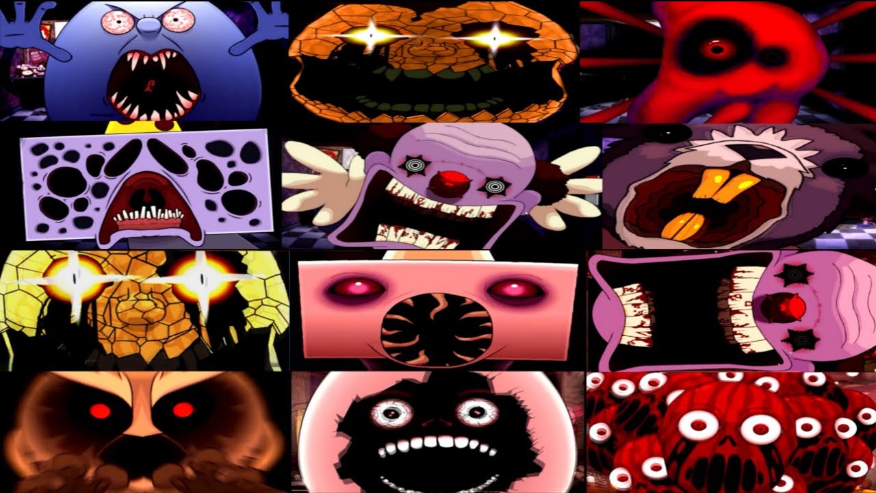 One Night at Flumpty's 1, 2, 3 - All Jumpscares 