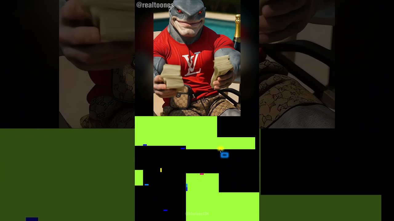 Absolute Sigma Brainrot Giga Chads Italian Animation Blue Bouncing Square