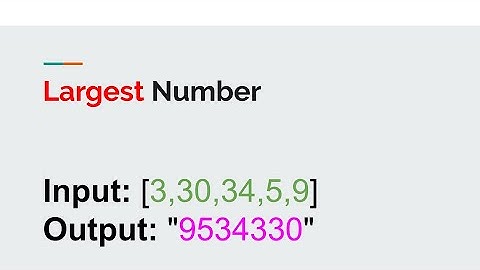 Largest Number Leetcode