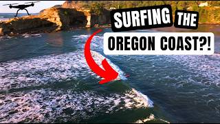 Paddleboard Surfing Otter Rock and Agate Beach | Drone Footage