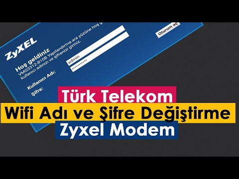 Türk Telekom Wifi Adı ve Şifre Değiştirme | Zyxel Modem