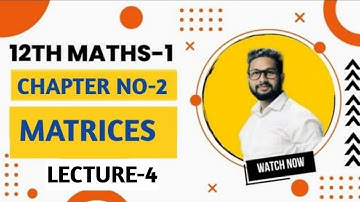 12th Maths-1 | Chapter-2 | Matrices | Exercise 2.3 | Lecture 4 | JR Tutorials | Maharashtra board |