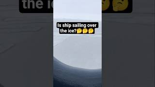 174000 meteric cub lng tanker ship sailing over the thick compressed ice of arctic ocean ⛵️