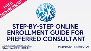 Step-by-step online enrollment guide for Usana Preferred Consultant