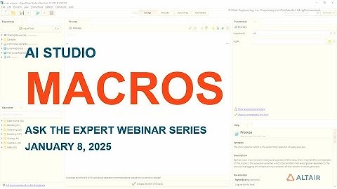 Macros in Altair AI Studio | Ask The Expert AI Studio Webinar Series