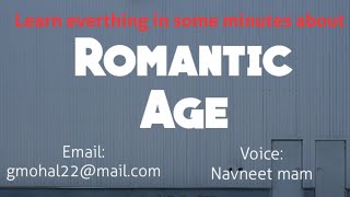 Romantic Age in detail (In Punjabi/Hindi and English)