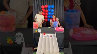 Red Vs Blue Balloons Mom Vs Son Roll Colar Ball Drop Number Pop Balloon Win Chips Game 53325shorts