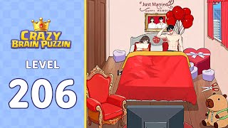 Crazy Brain Puzzle Level 206 Momcrash | Complete Walkthrough & Solutions! 🎯