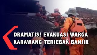 Dramatis! Evakuasi Warga Karawang Terjebak Banjir screenshot 5