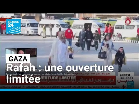 Gaza : le point de passage de Rafah sous un strict contr&ocirc;le isra&eacute;lien &bull; FRANCE 24

Cent&nbsp;cinquante&nbsp;personnes&nbsp;pourront&nbsp;quitter&nbsp;lundi&nbsp;la&nbsp;bande&nbsp;de&nbsp;Gaza&nbsp;par&nbsp;le&nbsp;point&nbsp;de&nbsp;passage&nbsp;de&nbsp;Rafah,&nbsp;soit&nbsp;50&nbsp;patients&nbsp;avec&nbsp;deux&nbsp;accompagnateurs&nbsp;chacun,&nbsp;ont&nbsp;d&eacute;clar&eacute;&nbsp;&agrave;&nbsp;l'AFP&nbsp;trois&nbsp;sources&nbsp;officielles&nbsp;&agrave;&nbsp;la&nbsp;fronti&egrave;re&nbsp;&eacute;gyptienne. Les pr&eacute;cisions de Bushra Khalidi, directrice des politiques de l'ONG Oxfam en Palestine.

#Gaza #point #passage #Rafah #sous
