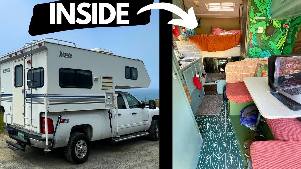 FULL TOUR of DIY Renovated 1999 Lance Truck Camper YouTube