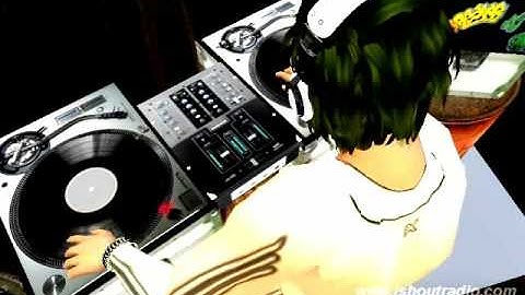 DJ Noob Art @ iShout Radio in Second Life - Crooves virtual vs The creeps VIDEO