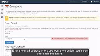 how to setup a cron job in cpanel?