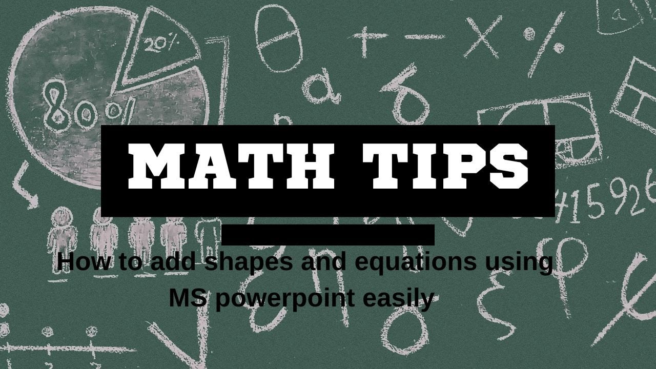 HOW To write #Math EQUATIONS and #DRAW shapes using Microsoft ...