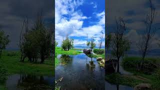 Walking By The Lake, The Water And Sky Blend Into One Color,1