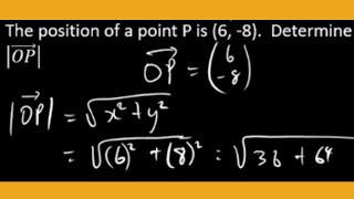 Length of a vector;  Angle that a Position Vector makes with x-axis.