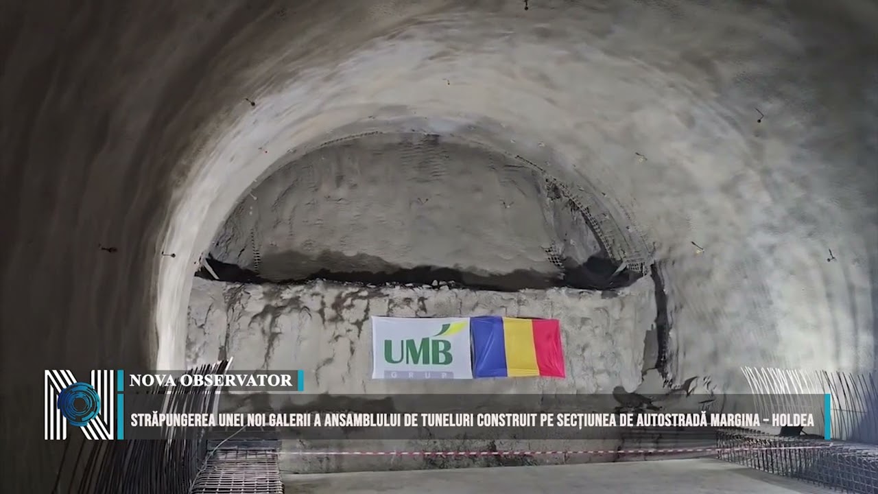 Străpungerea unei noi galerii a ansamblului de tuneluri construit pe secțiunea de autostradă Margina – Holdea