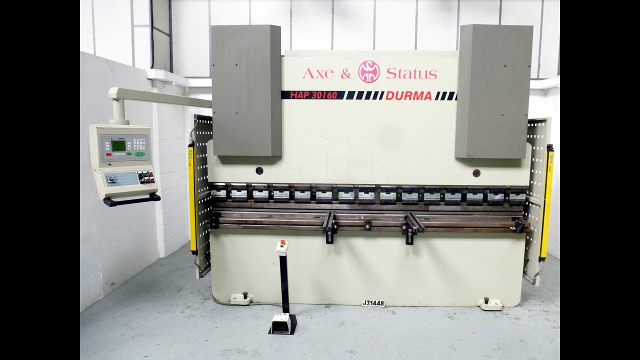 Durma 160 ton x 3m NC Press Brake Brake Press Used Machinery YouTube