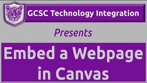 Embed a Webpage in Canvas