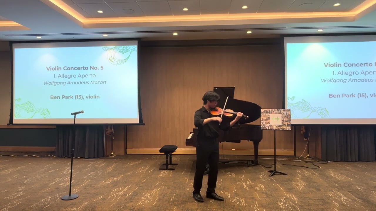 January' 26 Concert - Ben Park (15) plays Violin Concerto No.5, 1st Movement by Mozart