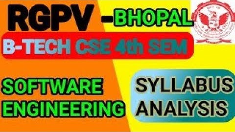 Syllabus Discussion||Software Engineering ||RGPV||2nd year||4th sem||For CSE@learnineasyway#rgpv