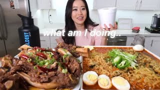 Mukbangers eating too much food