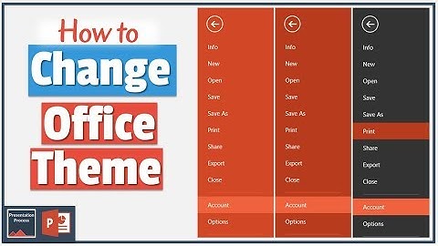 How to change Office Theme in PowerPoint