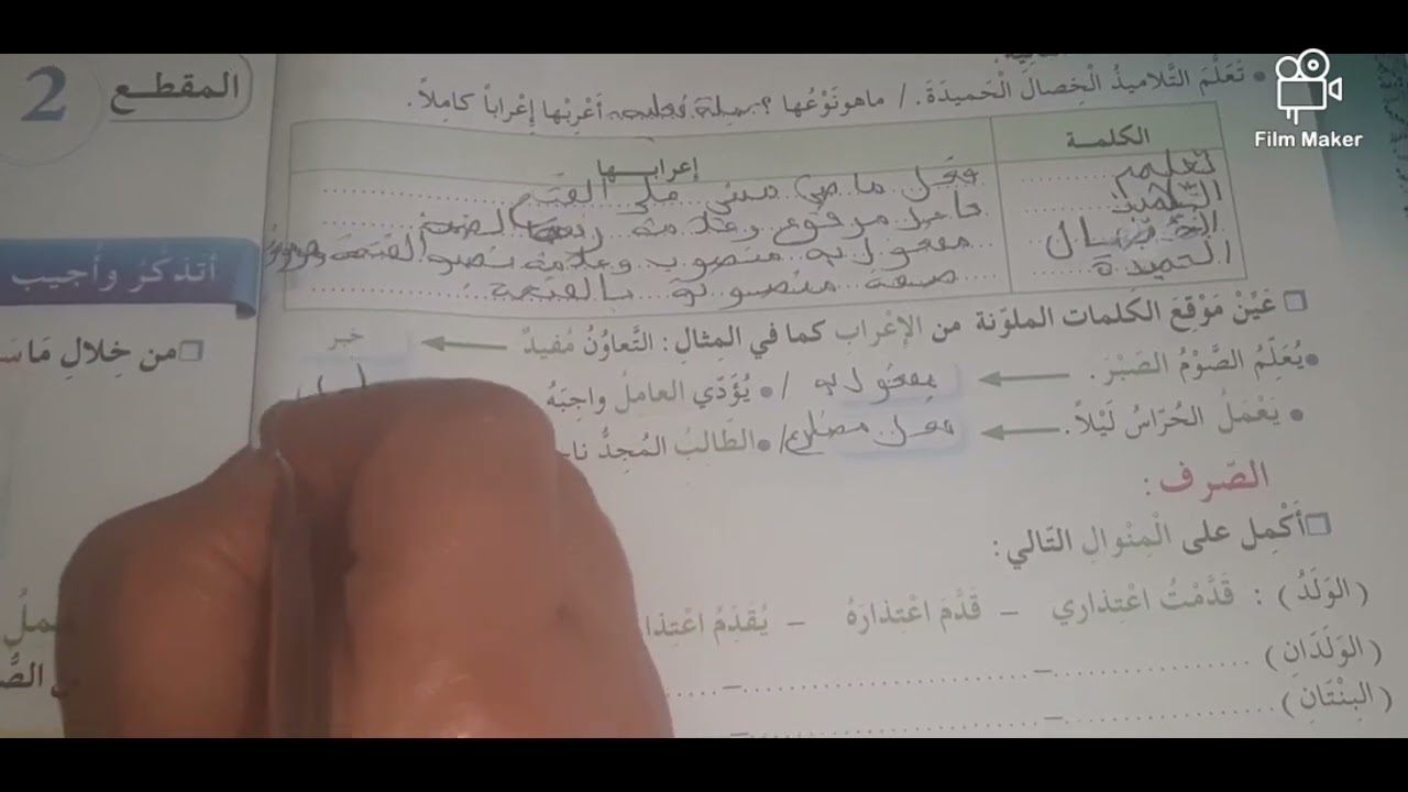 الإدماج الجزئي المقطع الأول القيم الإنسانية ص13ألسنة الخامسه ابتدائي