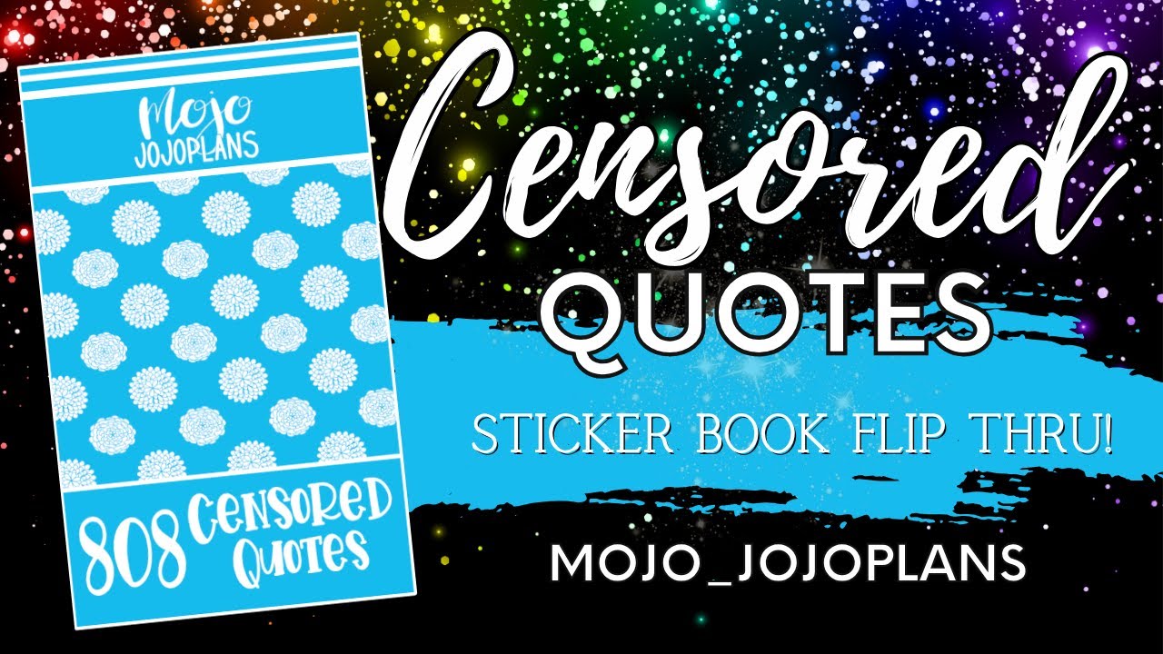 НОВАЯ книга с наклейками с цензурированными цитатами Flip-Thru — Mojo_JojoPlans