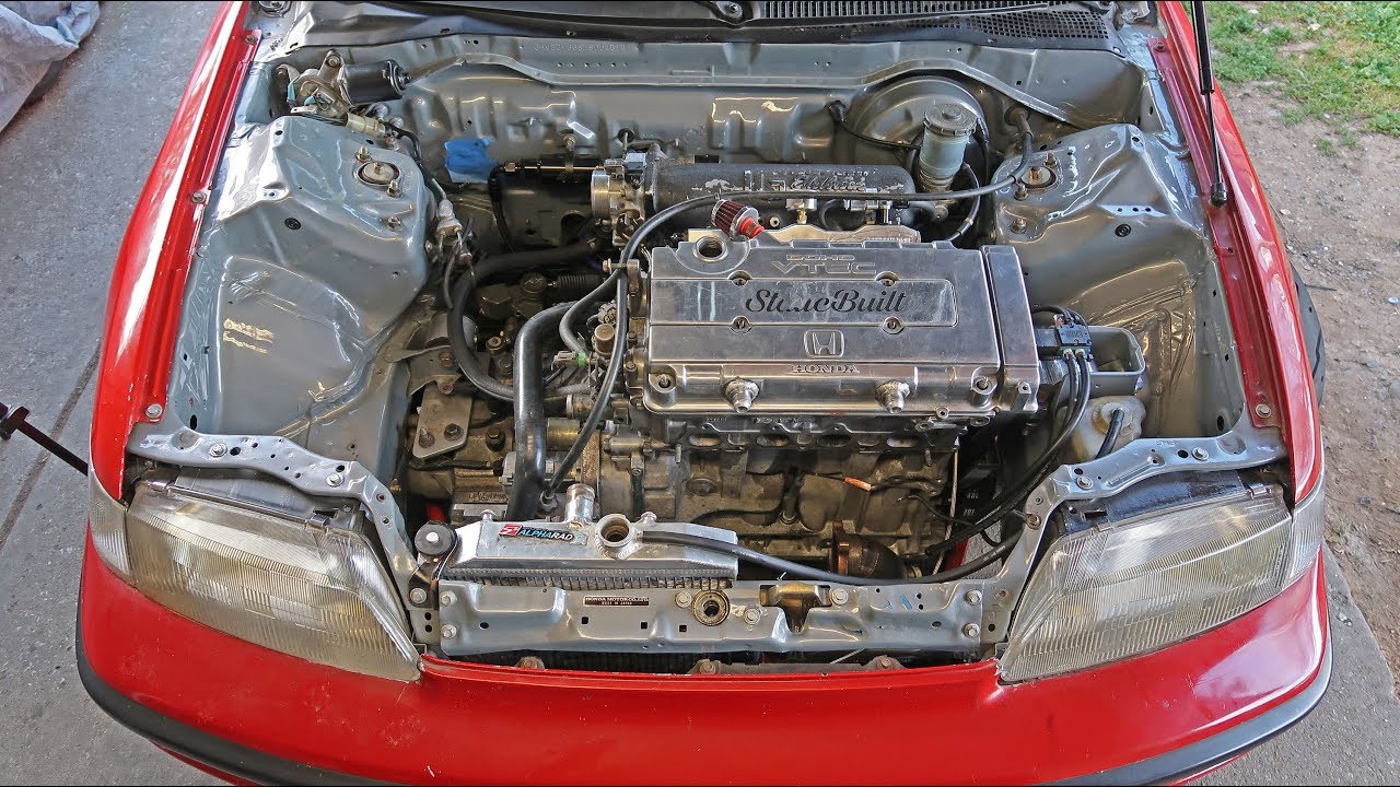 AWD BUILD 25 CRX GETS B20VTEC CONVERSION ! YouTube
