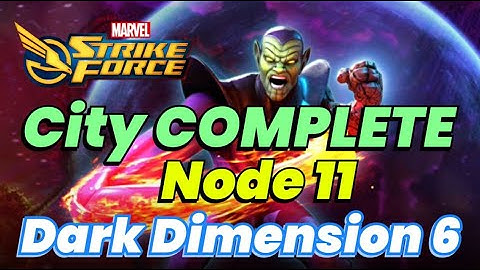Dark Dimension 6: Node 11 CITY COMPLETE! AMAZING CITY TEAM! DD6 | MARVEL Strike Force - Free to Play