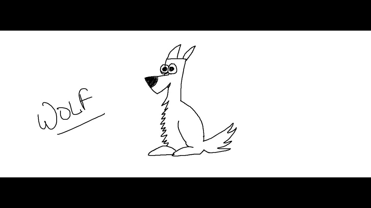 Easy kids drawing lessons how to draw a cartoon wolf Easy kids drawing lessons how to draw a cartoon wolf