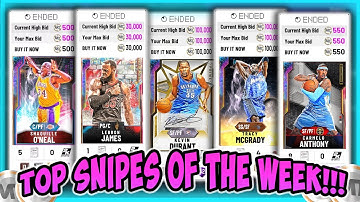 NBA2K20 TOP SNIPES OF THE WEEK!!! OPAL LEBRON SNIPES!! 10 MILL MT+ MADE THIS WEEK!! CRAZY SNIPES
