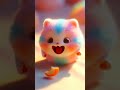 A 3D animated ASMR scene of a cute creature being eaten in a cozy, whimsical style.