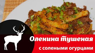 Видео рецепт оленины тушёной с солёными огурцами и картошкой: как вкусно приготовить мясо оленя