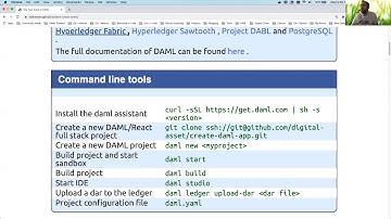 What are the command line tools in Daml?