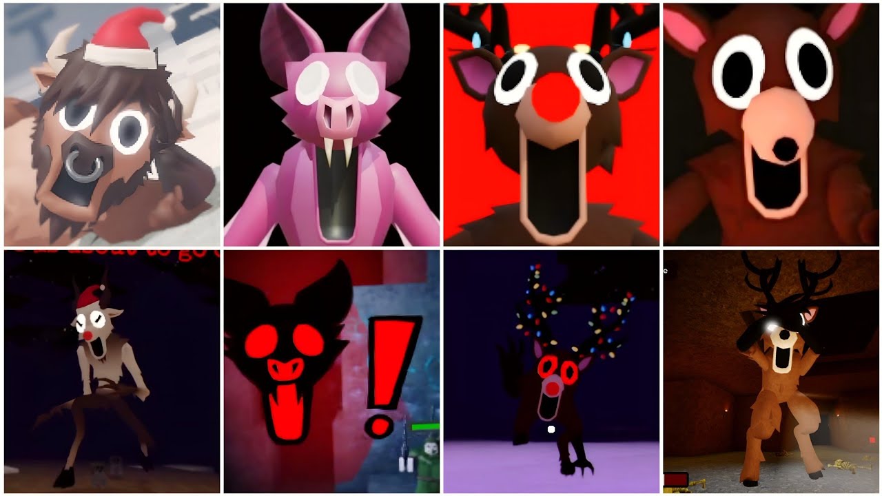 bat vs deer vs cat & more different versions 99 nights in the forest jumpscares 