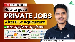 How to Get Private Jobs After B.Sc Agriculture | Top MNCs Salary & Career Guide 2026
